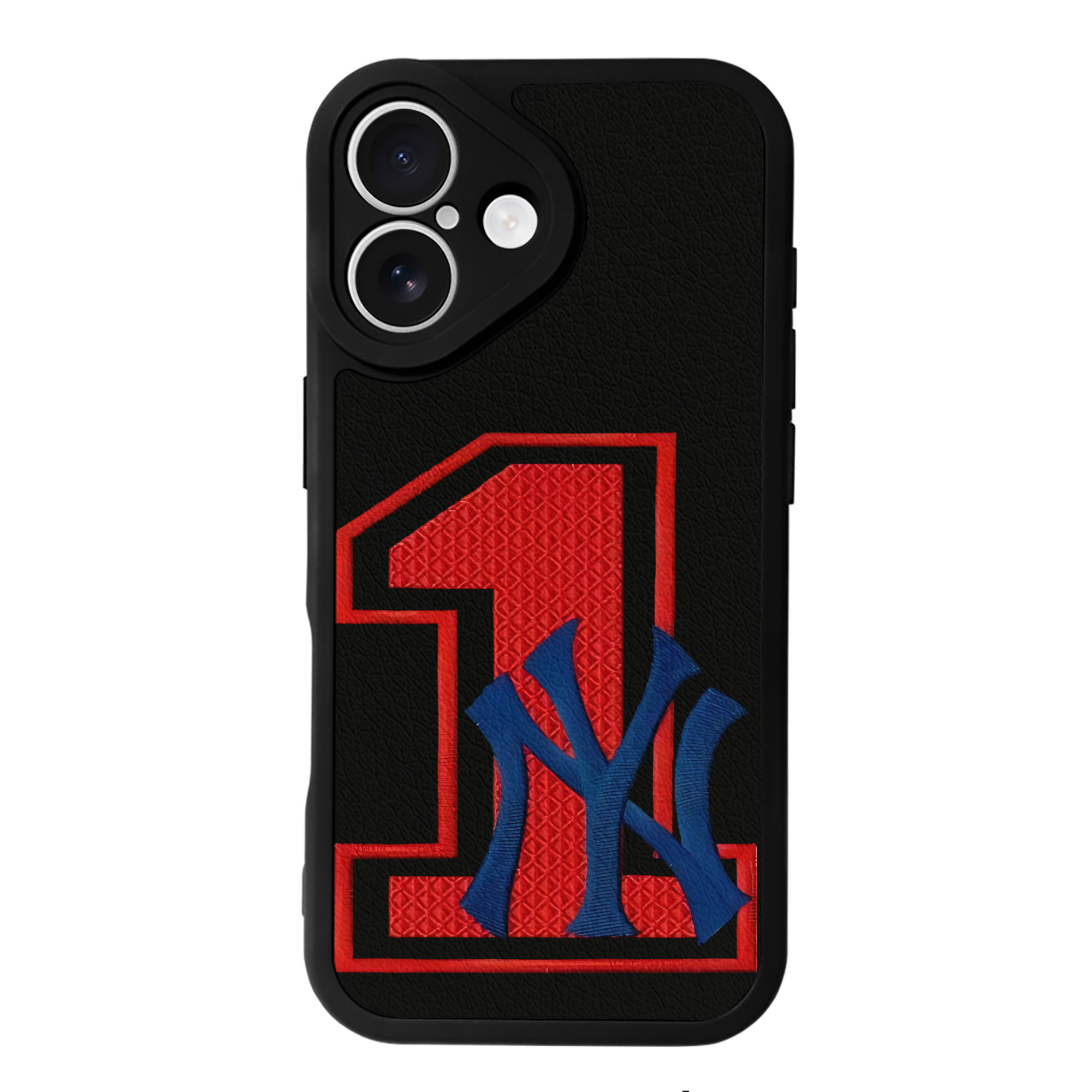 New York Yankees No.1 Fans IPhone 16 Silicone Leather Case – UV Print, Lambskin Texture – Perfect Fit, Wireless Charging Compatible, Scratch Resistant, Precise Cutouts – Stylish Protection For IPhone 16